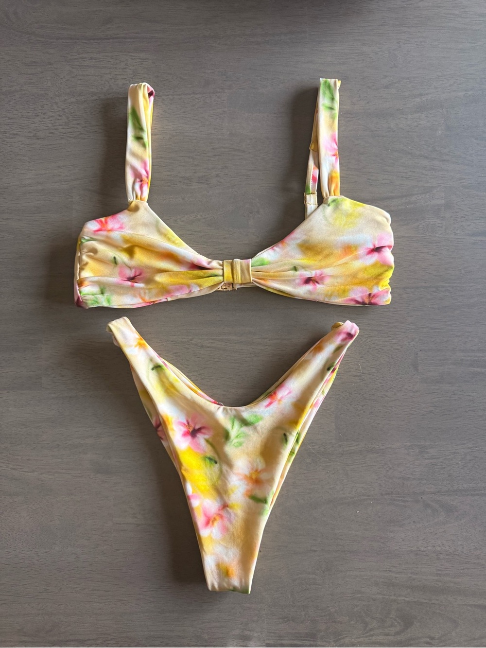 Skatie Plumeria Glossy Bikini Set